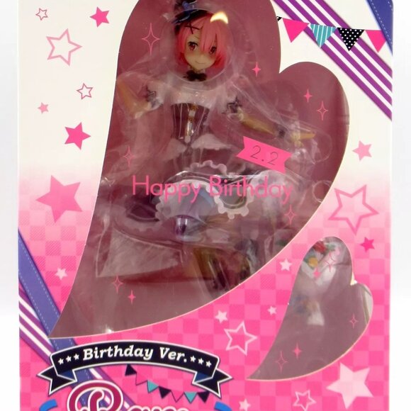 Re:Zero Kadokawa KDcolle Ram Happy Birthday Ver Figure - Picture 2 of 3